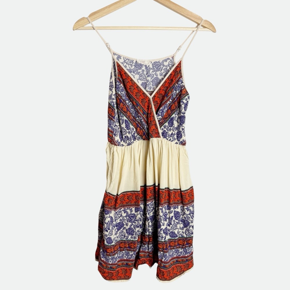 Women M Flowy Boho Baby Doll Blouse Sleeveless Indie Festival Beach Fairycore